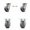 Service Caster 5 Inch Kingpinless Thermoplastic Rubber Wheel Caster Swivel Locks 2 Rigid, 2PK SCC-KP30S520-TPRRF-BSL-2-R-2 - alternate 1